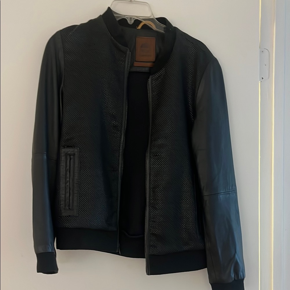 Black Leather Jacket zip up